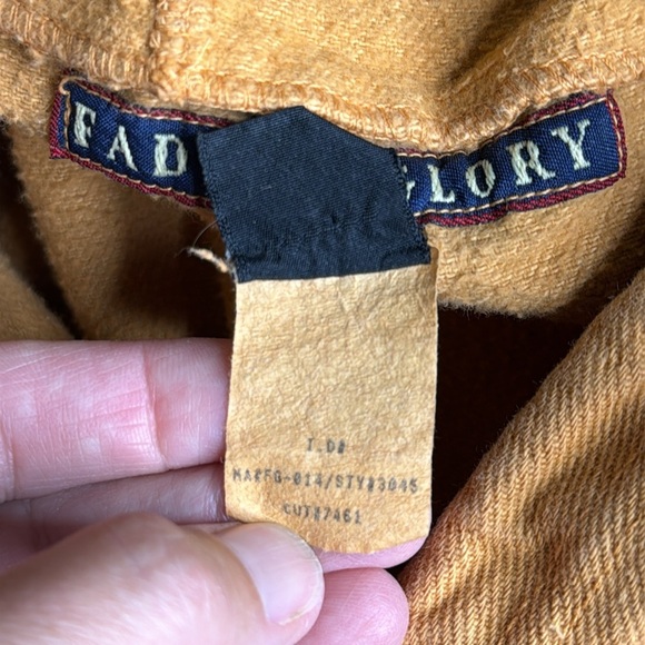 Vintage Faded Glory Orange Large Logo Hooded Sweatshirt Size Large - Picture 8 of 10